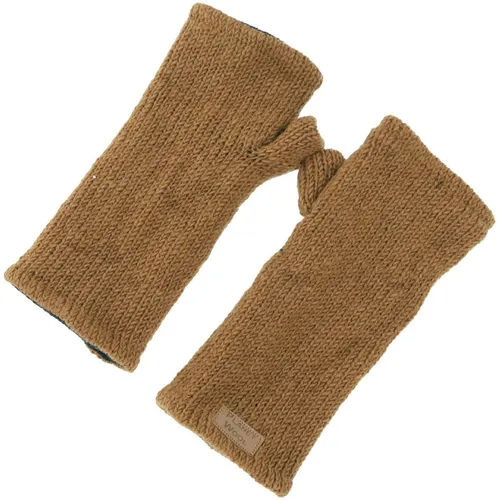 Guru-Shop Strickhandschuhe Handgestrickte Pulswärmer, Handstulpen,..