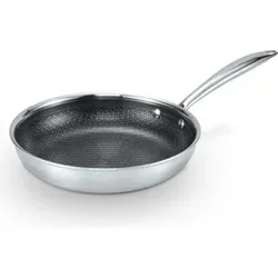 Livington Titan Pan - 24 cm Bratpfanne aus Edelstahl - Pfanne für alle Herdarten mit Diamant Anti-Haft-Veredelung, hitzebeständig bis 260 °C, ideal zum Braten, Backen und Frittieren.