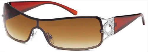 Gil Damen Monoscheiben Sonnenbrille Braun