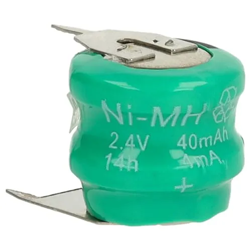 vhbw NiMH Ersatz Knopfzellen-Akku Typ V40H 3-Pins 40mAh 2,4V kompatibel mit Modellbau-Akkus, Solar-Leuchten UVM.