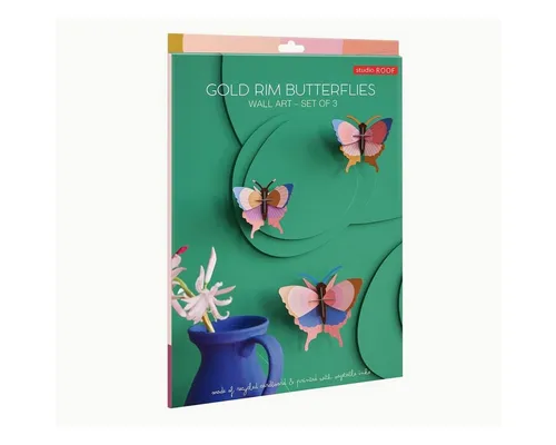 studio ROOF Kreativset 3D Wanddekoration aus Karton zum Stecken, nachhaltiges Designobjekt