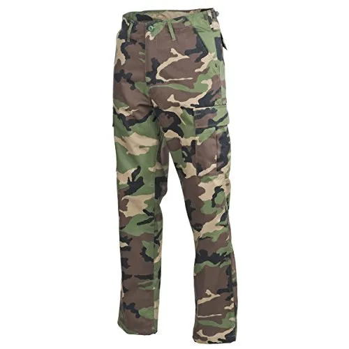 MFH Herren US BDU Kampfhose M 97 SK Camo Größe XL - Robuste US BDU Kampfhose für Herren mit verstellbarer Taille und sieben Gürtelschlaufen. Ideal für den Outdoor-Einsatz, bietet sie ausreichend Stauraum mit mehreren Taschen und ist aus strapazierfähigem Material gefertigt.
