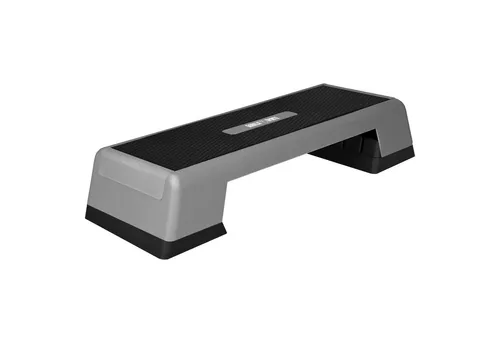 GORILLA SPORTS Stepper Höhenverstellbar (3 Stufen), Rutschfest, bis 200/300 kg, Grau-Schwarz