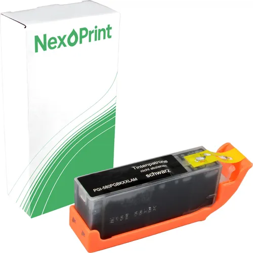 NexoPrint PGI-580PGBK XXL schwarz Druckerpatronen kompatibel zu Canon Pixma TS 6220 Pixma TS 6220 white Pixma TS 6240 ca. 610 Seiten