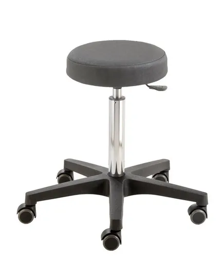 Prova Nova Arbeitshocker Rollhocker comfort 4400 - Drehhocker für hygienisch-medizinische Bereiche, mit höhenverstellbarem Rundsitz für optimalen Sitzkomfort und robuste Qualität aus deutscher Manufaktur.