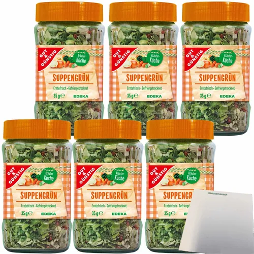 Gut&Günstig Suppengrün gefriergetrocknet 6er Pack 6x35g Dose usy Block