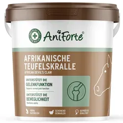 AniForte Afrikanische Teufelskralle für Pferde 1 kg - 100% natürliches Gelenkpulver für Pferde & Ponys, unterstützt Gelenkfunktion & Agilität