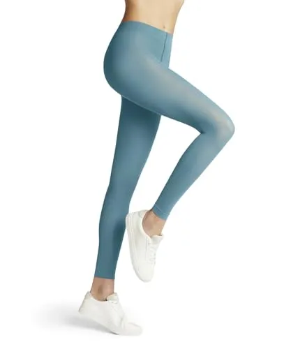 FALKE Damen Leggings Pure Matt 50 DEN W Le halb-Blickdicht einfarbig 1 Stück, Türkis Key Largo 6852, S