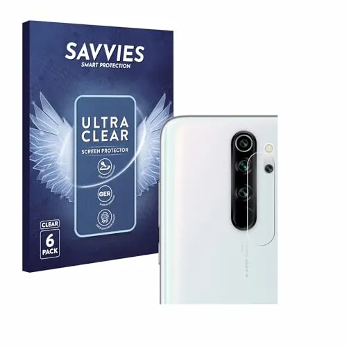 Produktbild Savvies 6 Stück Schutzfolie für Xiaomi Redmi Note 8 Pro (NUR Kameraschutz) Displayschutz-Folie Ultra-Transparent