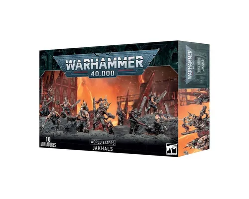 Warhammer 40k World Eaters Jakhals / Schakhale - 40K Miniaturen, unbemalte und unaufgebaute Chaos Space Marines für kreative Individualisierung, ideal für Sammler und Hobbyisten.