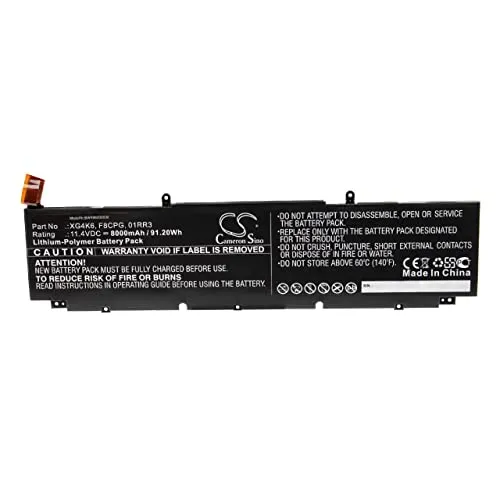 vhbw Akku kompatibel mit Dell Precision 5750 P2KGC, 5750 P92F, 5750 TJ9YX, 5750 W2DMX Notebook (8000mAh, 11,4V, Li-Polymer)