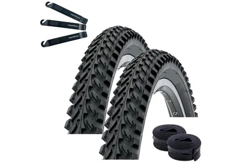 maxxi4you Fahrradreifen 2x Kenda K-898 20x2.00 Schwarz + 2 AV-Schläuche - Hochwertige Kenda K-898 MTB-Fahrradreifen mit robustem Profil für optimalen Grip auf Trails. Ideal für Mountainbike-Enthusiasten, inklusive 2 AV-Schläuche und Reifenheber für einfachen Wechsel.