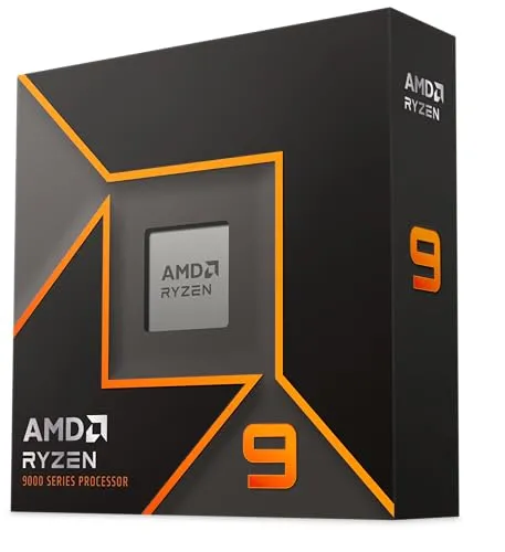 AMD Ryzen 9 9900X Prozessor - CPUs/Prozessoren mit 12 Kernen und 24 Threads für blitzschnelle Leistung, ideal für Gaming und kreative Anwendungen, unterstützt DDR5 und PCIe 5.0.