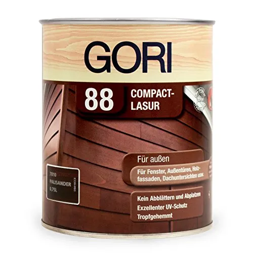 Gori 88 Compact-Lasur 7810 Palisander, 2,5L - Hochwertige Mittelschichtlasur auf Alkydharzbasis, ideal für langlebigen Schutz ohne Abblättern, perfekt für Holz im Innen- und Außenbereich.