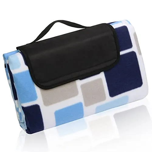 your GEAR Cube XL Picknickdecke 200x200 Camping Fleece Decke wasserdichte & isolierte Stranddecke