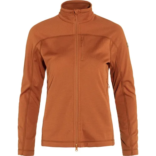 Fjällräven Abisko Lite Fleece Jacket für Frauen - Terracotta Brown (L) - Jacke aus recyceltem Polyester, ideal für warme Wanderungen. Leicht, packbar und schnell trocknend - perfekt als mittlere oder Basisschicht für Outdoor-Aktivitäten.