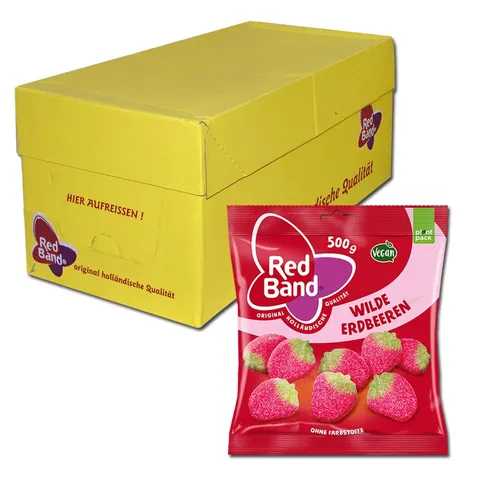  Red Band Wilde Erdbeeren Fruchtgummi 12 Beutel je 500g 5,16€/1kg