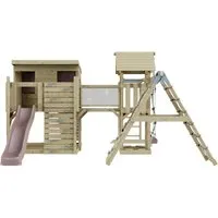 OutdoorToys Spielturm - Hochwertiger Spielturm aus Holz für Kinder ab 3 Jahren, ideal für den Garten und sorgt für stundenlangen Spielspaß und Bewegung im Freien.