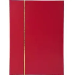 Exacompta Briefmarken Einsteckalbum Halbleder 32 Seiten 165x225cm Rot 21143E