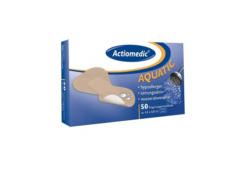 Actiomedic Wundpflaster Actiomedic AQUATIC Fingerkuppenverband Hautfarben 43 x 68 mm