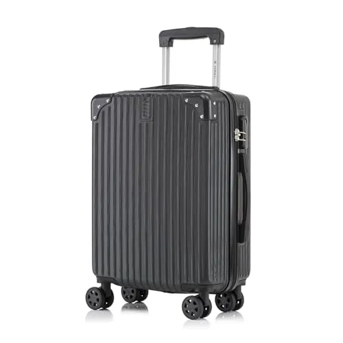 yonsly Trolley Reisekoffer M, Schwarz in schwarz von yonsly