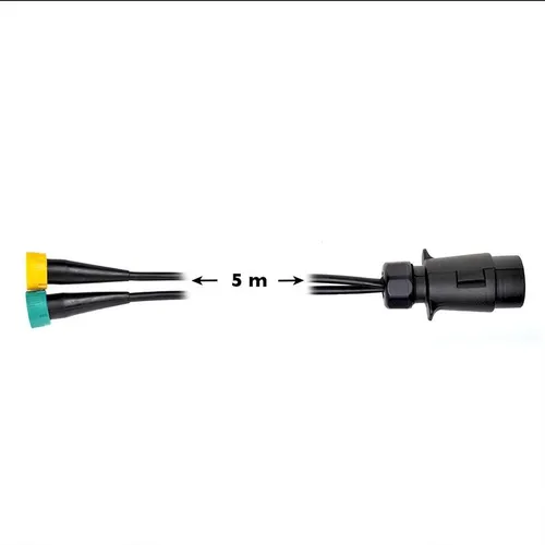 Kabelsatz 5 Meter mit 13-poligem Stecker und 5-poligen Steckverbindern - Anschlussadapter & Stromkabel – Robuster Kabelsatz für zuverlässige Stromübertragung, ideal für Wohnmobile und Anhänger.