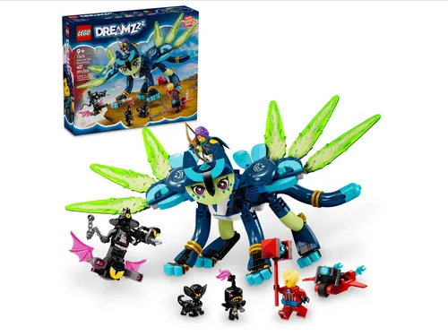 LEGO DREAMZzz 2-in-1 Zoey und Katzeneule Zian - Wandelbares Fabelwesen-Spielzeug, fördert kreatives und fantasievolles Spielen ab 9 Jahren