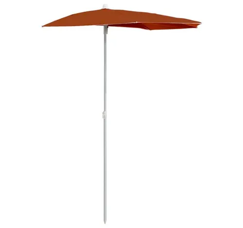 furnicato Sonnenschirm Halb-mit Mast 180x90 cm