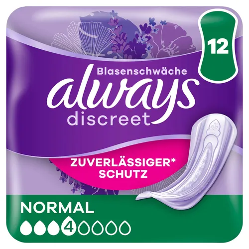 Always Discreet Inkontinenz Normal 12 Slipeinlagen