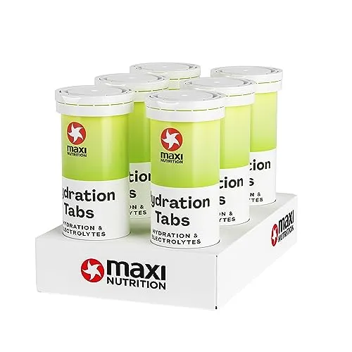 MaxiNutrition Hydration Tabs Green Apple 6er Pack, 6x10 (240g) Elektrolyte-Tabletten für erfrischendes Fitnessgetränk, Regenerierung des Mineralhaushalts, zuckerfrei, vegan, ohne künstliche Aromen