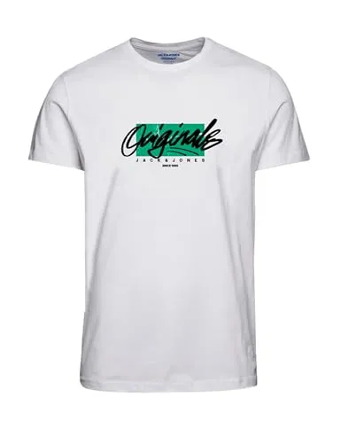Bestseller A/S Herren Jorsergey Tee Ss Crew Neck FST Schlauchschal, Bright White, L