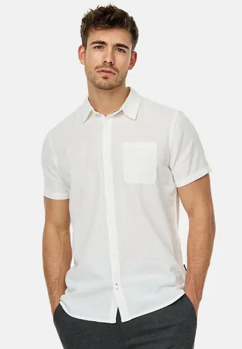 Indicode Kurzarmhemd INGunther - Stilvolles Design für warme Tage - Hemd aus Baumwolle und Leinen mit klassischem Kragen und Brusttasche, ideal für komfortable Outfits im Alltag.