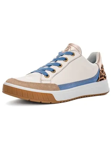 ARA Sneaker Leder - Damen Gr. 43, Beige (Sand) - Sneaker für Damen, aus hochwertigem Leder mit herausnehmbarer Decksohle. Ideal für Alltag und besondere Anlässe, im trendigen Lagen-Look und mit praktischem Reißverschluss.