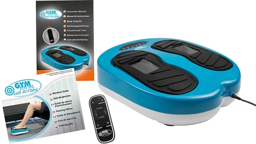 Genius Gymform Leg Action Bewegungstrainer - Vibrationsplatte mit ergonomischem Design und 6 Programmen zur Muskelentspannung, ideal für eine wohltuende Massage von Füßen, Waden und Rücken.