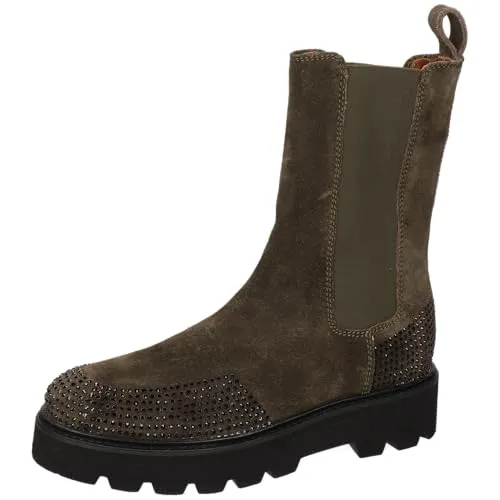 Melvin & Hamilton Damen Stiefel Leonie 24 in Grün, Größe 39 - Wanderschuhe aus handgefertigtem Leder, ideal für stilvolle Abenteuer in der Natur.