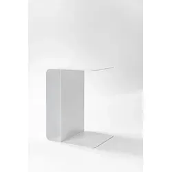 Metallbude Beistelltisch COSMO - 2in1 Design Couchtisch, rutschfest und ohne Montage - Ablagetisch mit pulverbeschichtetem Gestell und Tischplatte, ideal für moderne Wohnräume. Der COSMO Beistelltisch kommt montiert zu Ihnen und überzeugt durch sein elegantes Weiß.