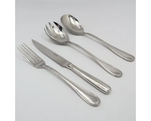 Wilkens 12-tlg. Steakbesteck + 2-tlg. Salatbesteck aus Edelstahl - Hochwertiges 14-teiliges Besteck-Set aus 18/10 Edelstahl, ideal für Grillabende und festliche Anlässe.