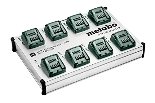 Metabo Schnellladestation ASC 55 MULTI 8, 12-36V, EU (627093000) - Elektrowerkzeug-Ladegeräte für schnelles Laden von 8 bis 36V Akkus, ideal für professionelle Anwender und effiziente Arbeitsabläufe.