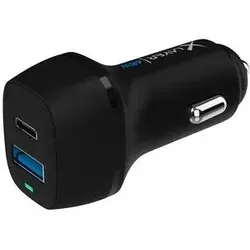 XLayer Kfz-Ladegerät Dual 48W mit USB Typ C PD 30W & USB Typ A QC 18W Black