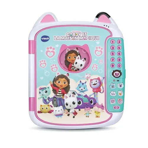 VTech KidiSecrets Mon Tagebuch Gabby und das magische Haus – Elektronisches Tagebuch mit Geheimcode, Notizbuch, Filz und 6 Spielen, Gabby Katze – Geschenk für Kinder ab 5 Jahren – Inhalt auf