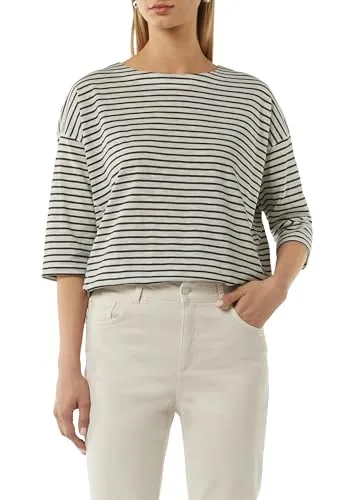 Stylisches T-Shirt gestreift 3/4 Arm - T-Shirts für Damen mit Rundhalsausschnitt und modischem Streifen-Design, perfekt für lässige Looks und jeden Anlass.