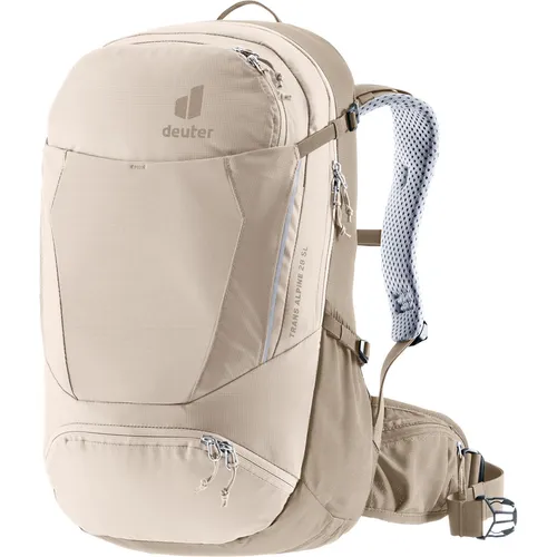 deuter Trans Alpine 28 SL Radrucksack alu-greystone für Damen - Geräumiger Radrucksack für anspruchsvolle Alpenüberquerungen, mit durchdachten Fächern und optimaler Belüftung für besten Tragekomfort.