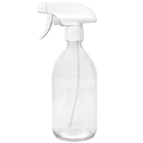 BIOHY Glas Sprühflasche (Einzeln) | Zerstäuber mit verstellbarem Sprühkopf | Nachfüllbare Spray Bottle | Klein & handlich | Perfekt für Reinigungsmittel, Öle & Pflanzen | Haushalt & Garten