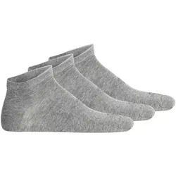 camel active Herren Sneakersocken, 3er Pack - Basic Socken, Bio-Baumwolle Grau 39-42