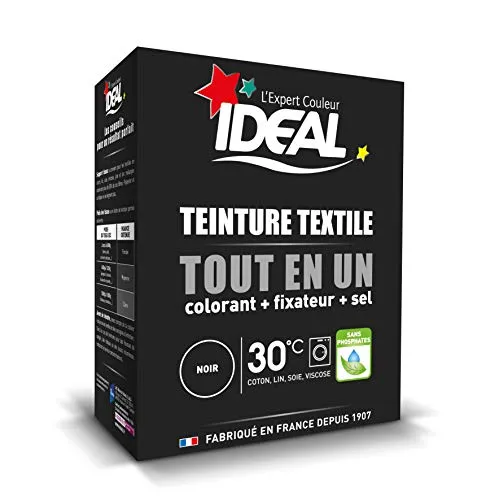 Ideal Tout en 1 Mini Färbemittel für Gewebe, Pulver, alles in einem, Schwarz – 230 g