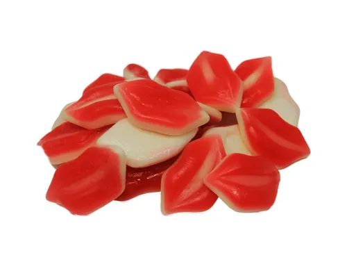 Fruchtgummi Bären & Co. Süßigkeit, Fruchtgummi rote weiche Lippen mit süßem Pfirsichgeschmack 175g