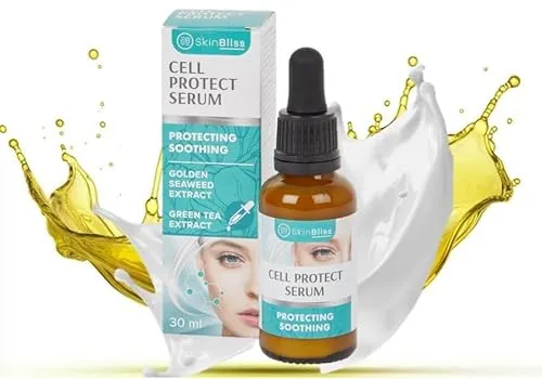Skin Bliss Zellschutz-Serum 30 ml - Unisex Tagespflege-Serum mit veganem Grüner Tee für effektiven Zellschutz. Ideal für alle Hauttypen, sorgt für ein frisches und gesundes Hautbild.
