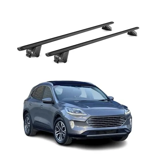 OMAC Aluminium Dachträger für Ford Kuga 2019-2025 - Hochwertiger Dachgepäckträger aus Aluminium, abnehmbar und wasserbeständig. Ideal für Outdoor-Abenteuer, kompatibel mit verschiedenen Trägersystemen und sorgt für eine aerodynamische Fahrweise.
