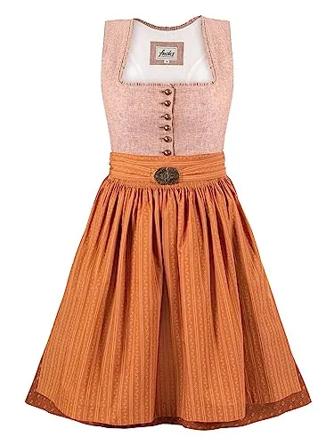 Almbock Dirndl Damen Midi in orange von Almbock