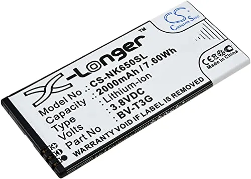 Powery Akku für Microsoft Lumia 650 - 2000 mAh Li-Ion - Handy-Akkus mit 2000 mAh für Microsoft Lumia 650, bietet zuverlässige Leistung und verlängert die Nutzungsdauer Ihres Smartphones.